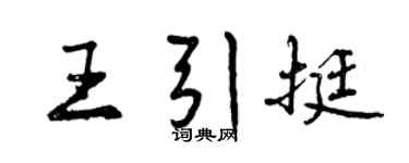 曾庆福王引挺行书个性签名怎么写