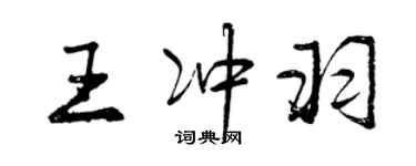 曾庆福王冲羽行书个性签名怎么写