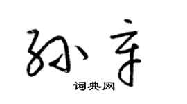 梁锦英孙辛草书个性签名怎么写