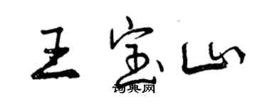 曾庆福王宝山行书个性签名怎么写