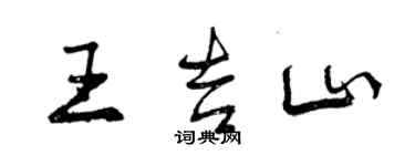 曾庆福王吉山行书个性签名怎么写