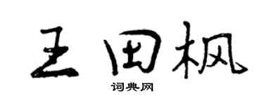 曾庆福王田枫行书个性签名怎么写