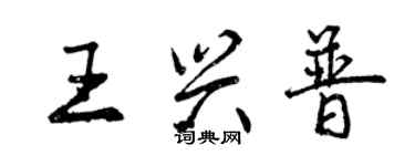 曾庆福王兴普行书个性签名怎么写