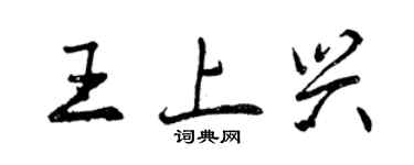 曾庆福王上兴行书个性签名怎么写