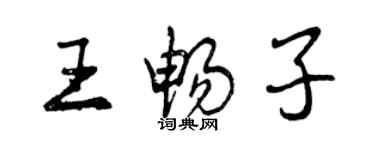 曾庆福王畅子行书个性签名怎么写