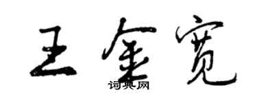 曾庆福王金宽行书个性签名怎么写