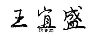 曾庆福王宜盛行书个性签名怎么写