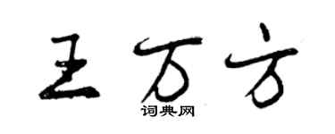 曾庆福王万方行书个性签名怎么写