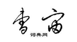 梁锦英曹宙草书个性签名怎么写