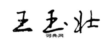 曾庆福王玉壮行书个性签名怎么写