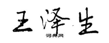 曾庆福王泽生行书个性签名怎么写