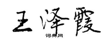 曾庆福王泽霞行书个性签名怎么写