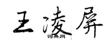 曾庆福王凌屏行书个性签名怎么写