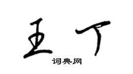 梁锦英王丁草书个性签名怎么写