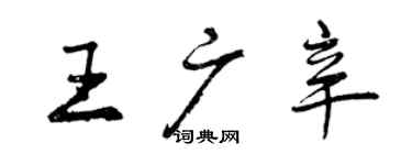 曾庆福王广辛行书个性签名怎么写