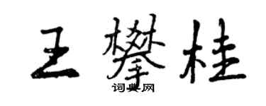 曾庆福王攀桂行书个性签名怎么写