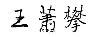 曾庆福王萧攀行书个性签名怎么写