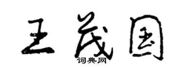 曾庆福王茂国行书个性签名怎么写