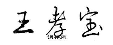 曾庆福王孝宝行书个性签名怎么写