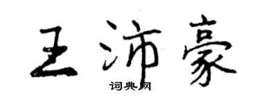 曾庆福王沛豪行书个性签名怎么写