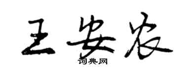 曾庆福王安农行书个性签名怎么写