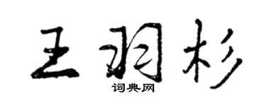 曾庆福王羽杉行书个性签名怎么写