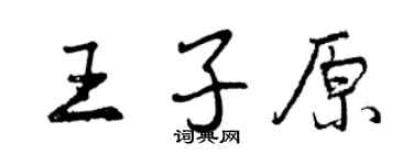 曾庆福王子原行书个性签名怎么写