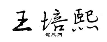 曾庆福王培熙行书个性签名怎么写