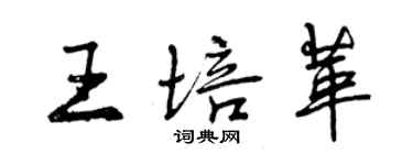 曾庆福王培革行书个性签名怎么写