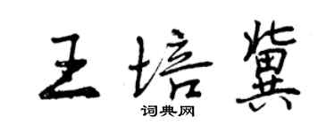 曾庆福王培冀行书个性签名怎么写