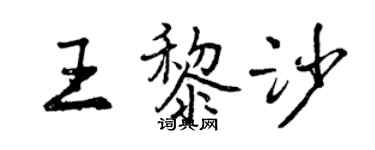 曾庆福王黎沙行书个性签名怎么写