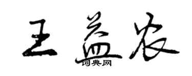 曾庆福王益农行书个性签名怎么写