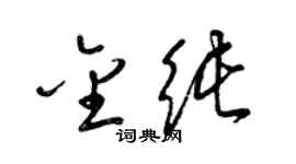 梁锦英金纯草书个性签名怎么写