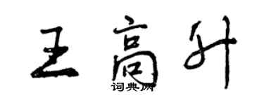 曾庆福王高升行书个性签名怎么写