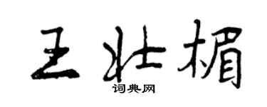 曾庆福王壮楣行书个性签名怎么写