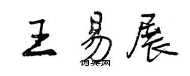 曾庆福王易展行书个性签名怎么写
