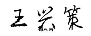 曾庆福王兴策行书个性签名怎么写