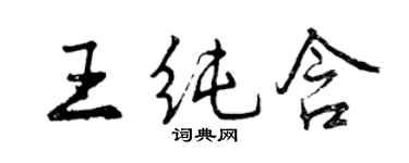 曾庆福王纯含行书个性签名怎么写