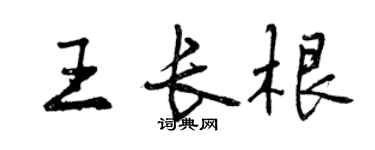 曾庆福王长根行书个性签名怎么写