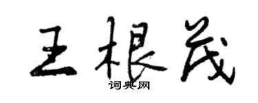 曾庆福王根茂行书个性签名怎么写