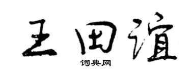 曾庆福王田谊行书个性签名怎么写