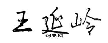 曾庆福王延岭行书个性签名怎么写