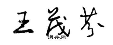 曾庆福王茂芬行书个性签名怎么写