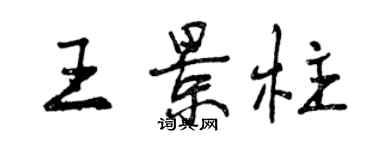 曾庆福王景柱行书个性签名怎么写