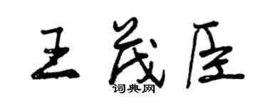 曾庆福王茂臣行书个性签名怎么写