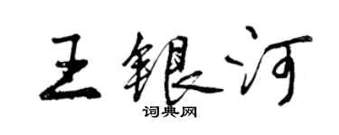 曾庆福王银河行书个性签名怎么写