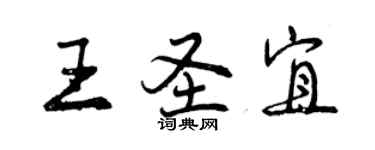 曾庆福王圣宜行书个性签名怎么写