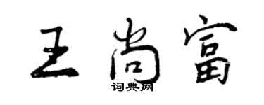 曾庆福王尚富行书个性签名怎么写