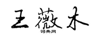 曾庆福王薇木行书个性签名怎么写