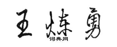 骆恒光王炼勇行书个性签名怎么写